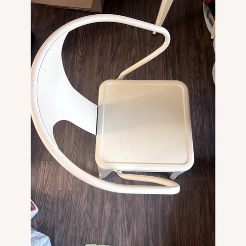 Used White Metal Modern Dining Arm Chair (Set of 4) for sale on AptDeco