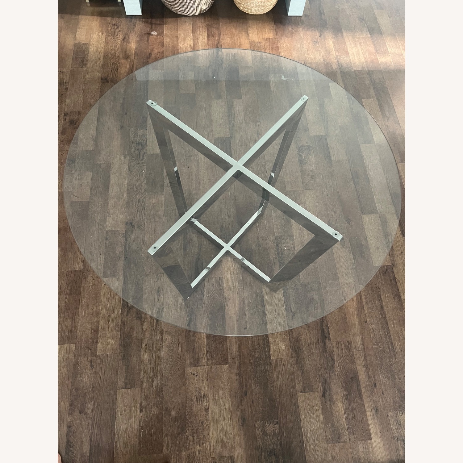 Mitchell Gold + Bob Williams 40” Modern Glass Top Dining Table - image-1