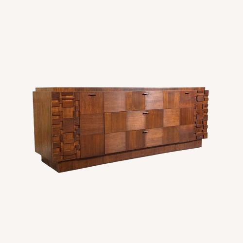 Used Lane Staccato Mahogany Low Boy Dresser for sale on AptDeco