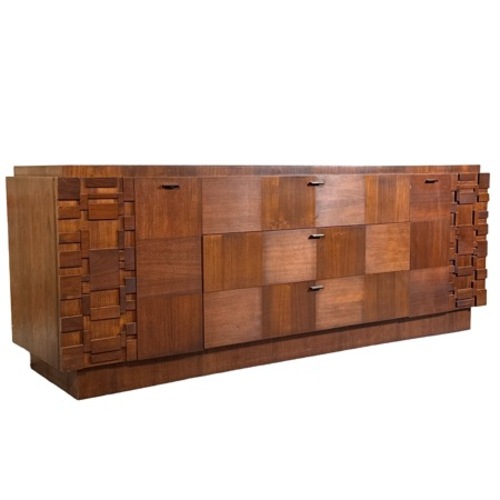 Used Lane Staccato Mahogany Low Boy Dresser  for sale on AptDeco