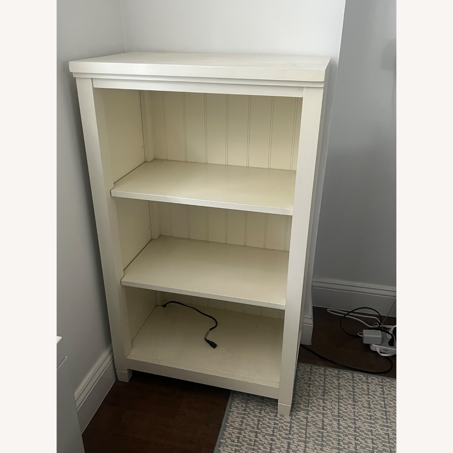 Pottery Barn Teen White Beaded 42" Tall Bookcase - image-0