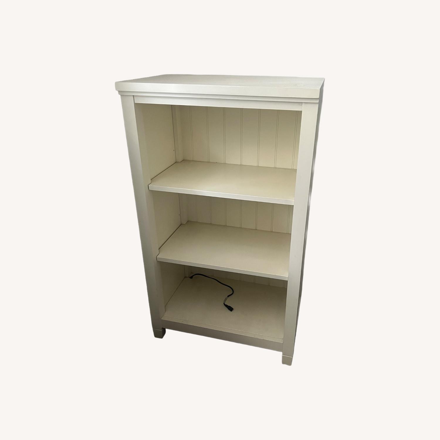 Pottery Barn Teen White Beaded 42" Tall Bookcase - image-0