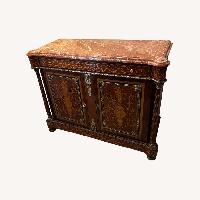 Wooden Designer Marble Top Curio
