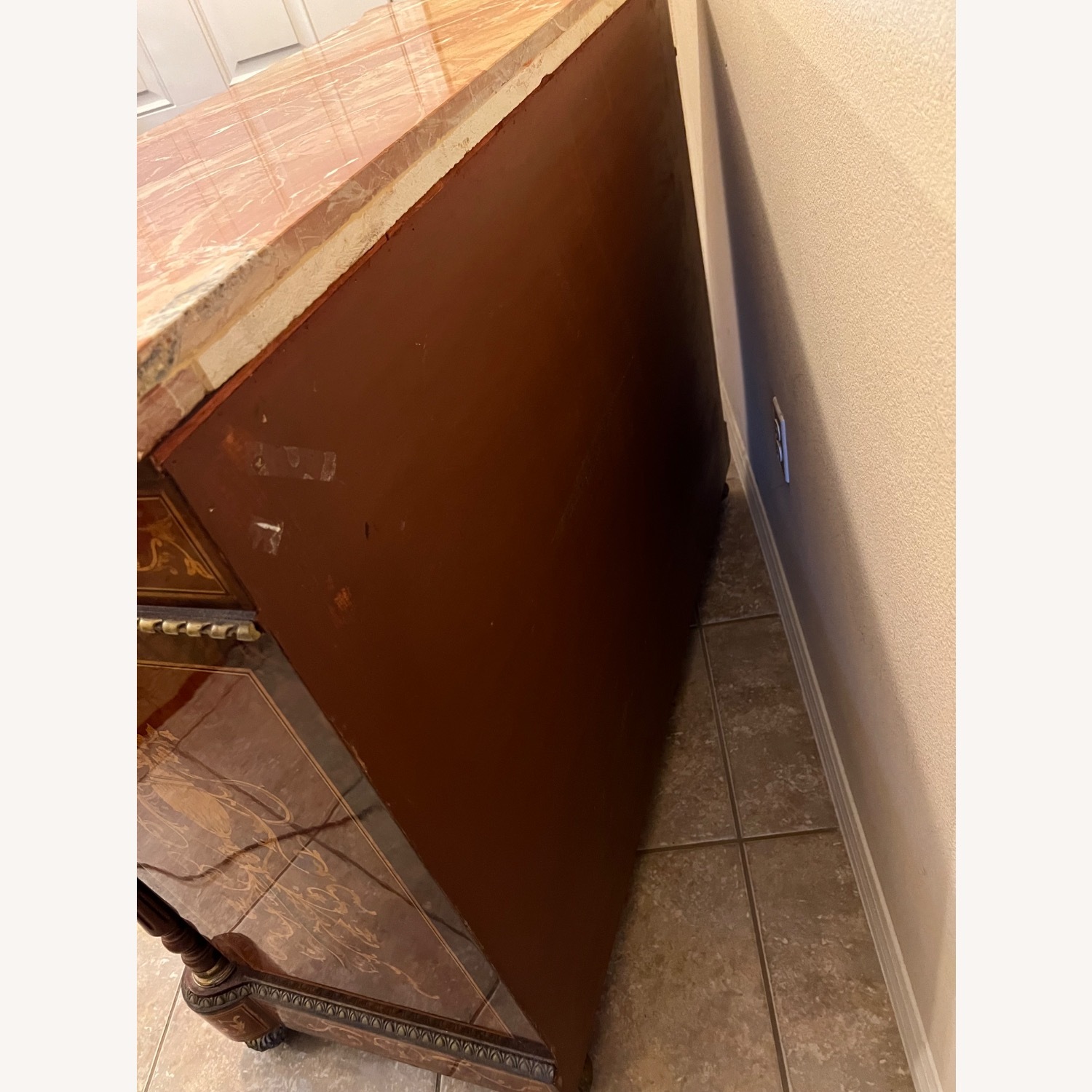 Wooden Designer Marble Top Curio - image-5