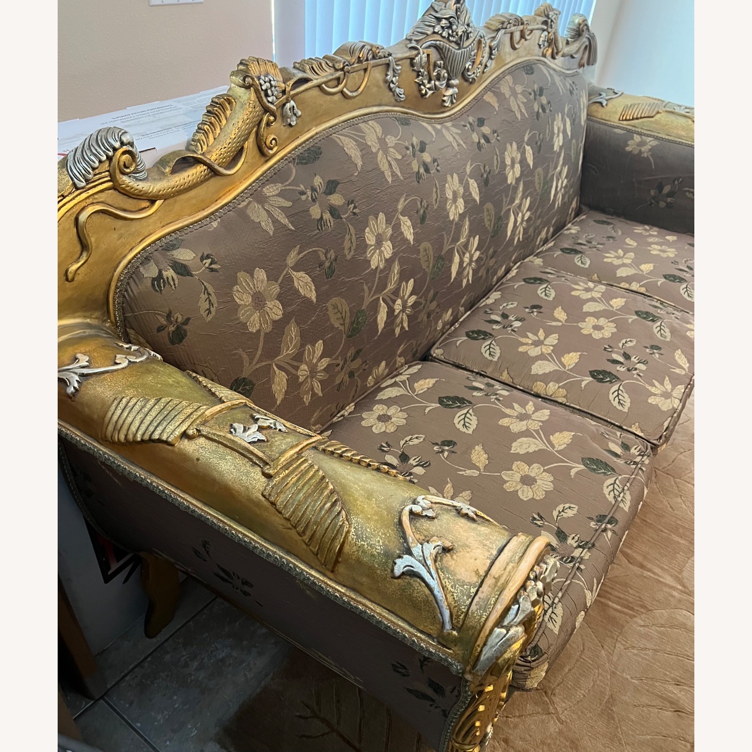 Gold Leaf Sofa - image-1