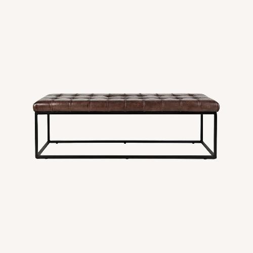 Used Jofran Global Archive Dark Brown Leather Bench for sale on AptDeco