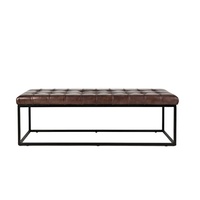 Jofran Global Archive Dark Brown Leather Bench