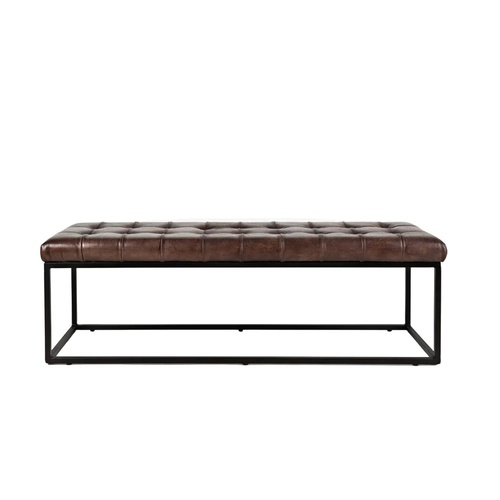 Used Jofran Global Archive Dark Brown Leather Bench for sale on AptDeco