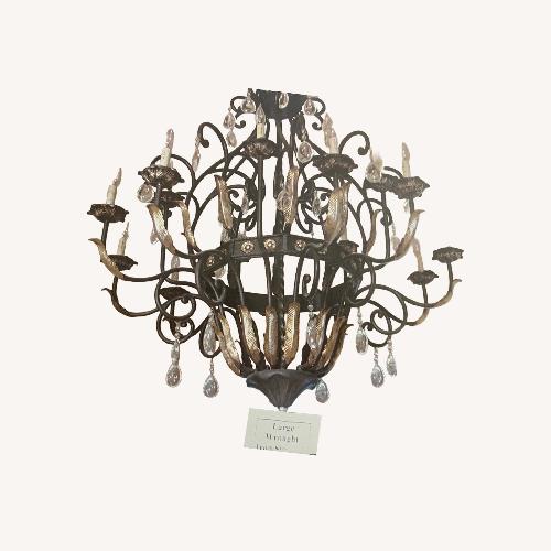 Used Two Tier Wrought Iron Chandelier  for sale on AptDeco