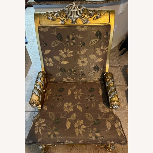 Used Gold Decorative Wood Frame Chairs  for sale on AptDeco