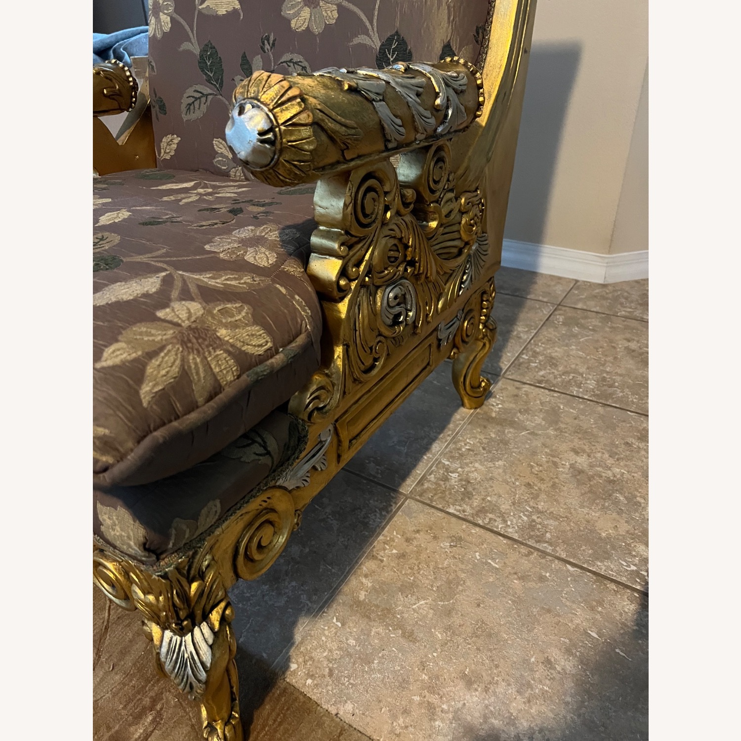Gold Decorative Wood Frame Chairs  - image-4