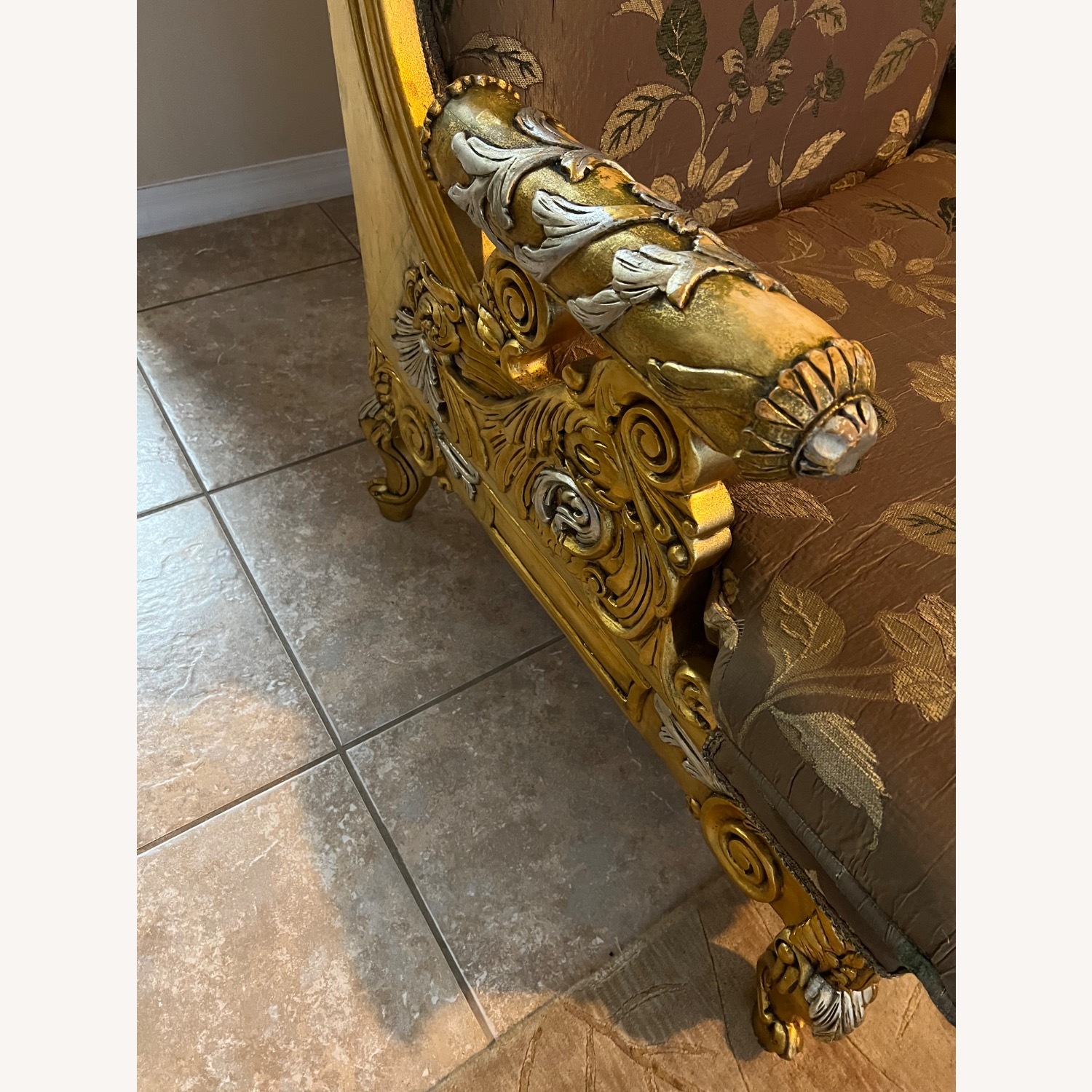 Gold Decorative Wood Frame Chairs  - image-3