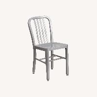 Wayfair Akins Light Gray Metal Dining Chairs