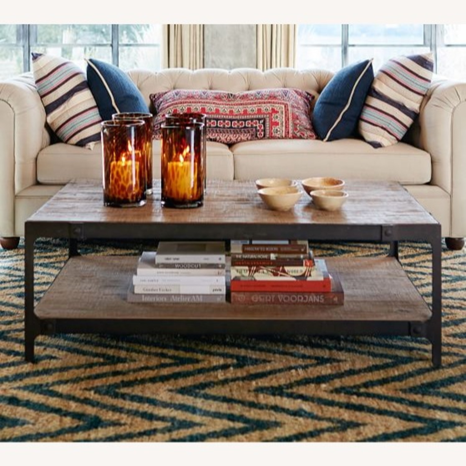 Pottery Barn Clint 52" Reclaimed Wood Coffee Table - image-4