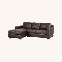 Raymour & Flanigan Anaheim Dark Brown 2 Piece Sectional