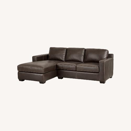 Used Raymour & Flanigan Anaheim Dark Brown 2 Piece Sectional for sale on AptDeco
