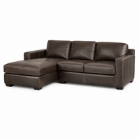 Raymour & Flanigan Anaheim Dark Brown 2 Piece Sectional
