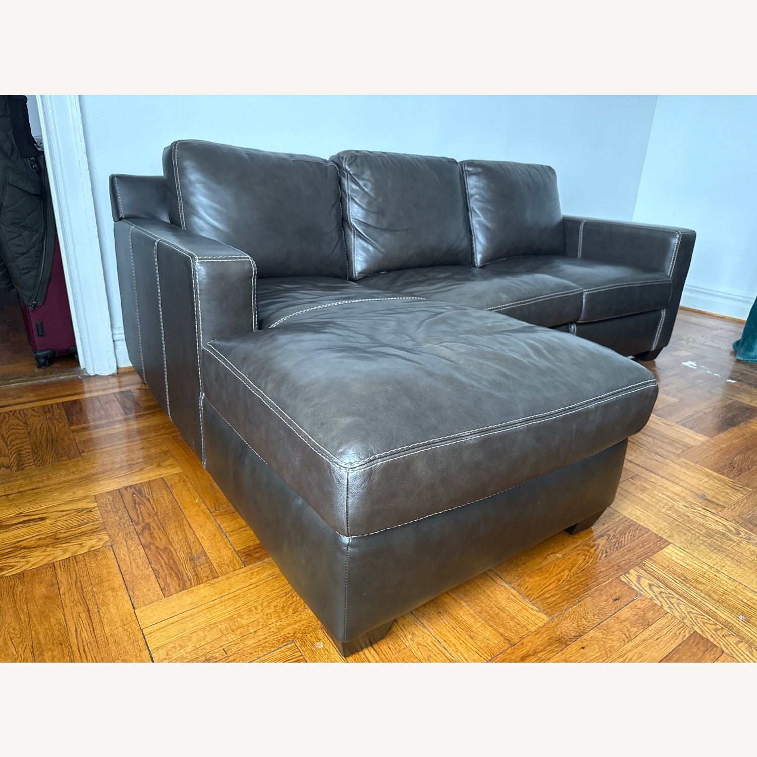 Raymour & Flanigan Anaheim Dark Brown 2 Piece Sectional - image-2