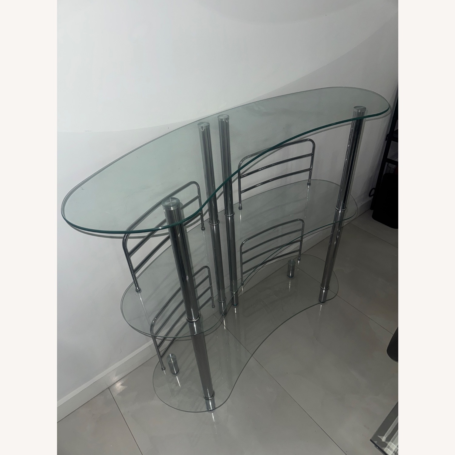 Silver Glass Bar Cart - image-2