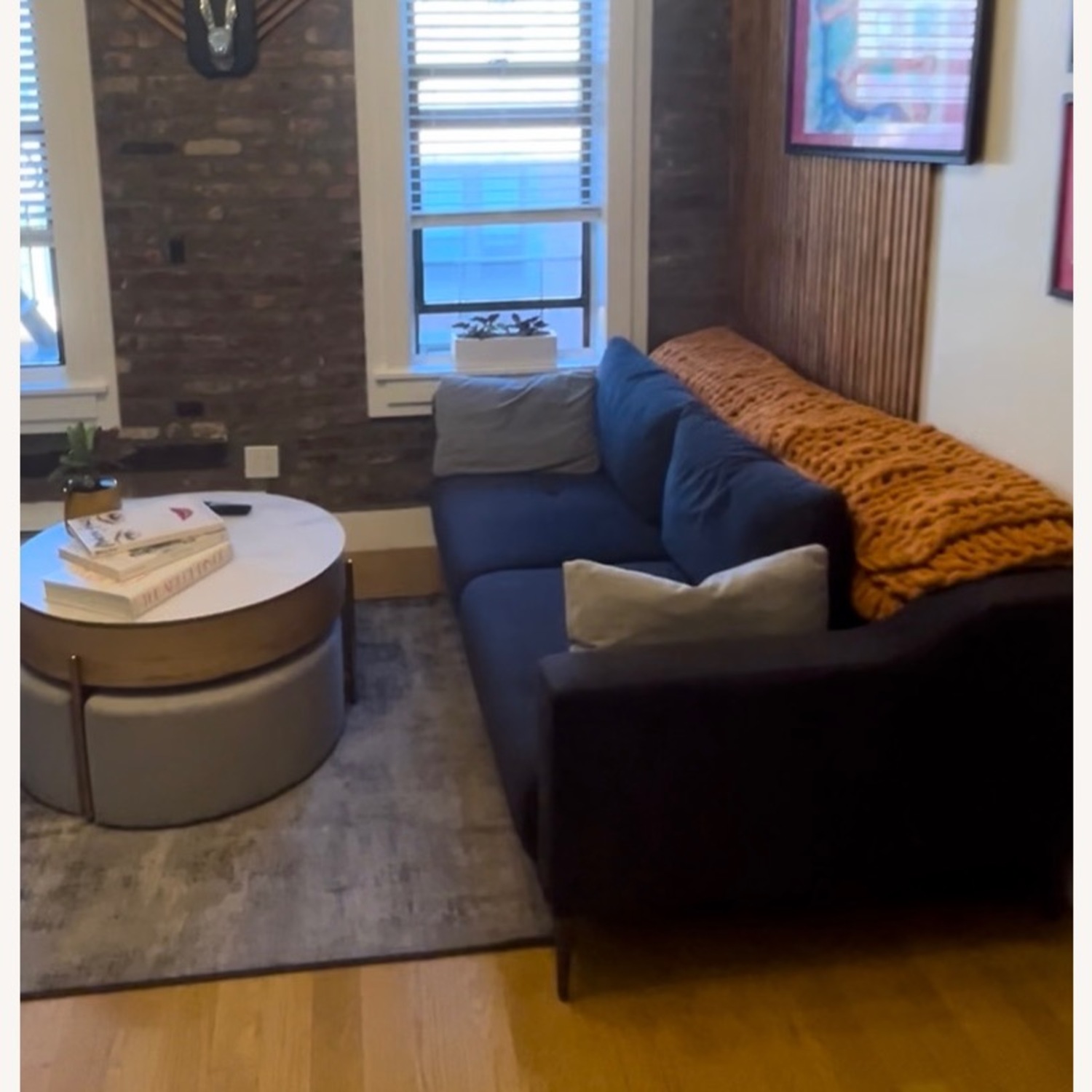 Milda Charcoal Sofa - image-1