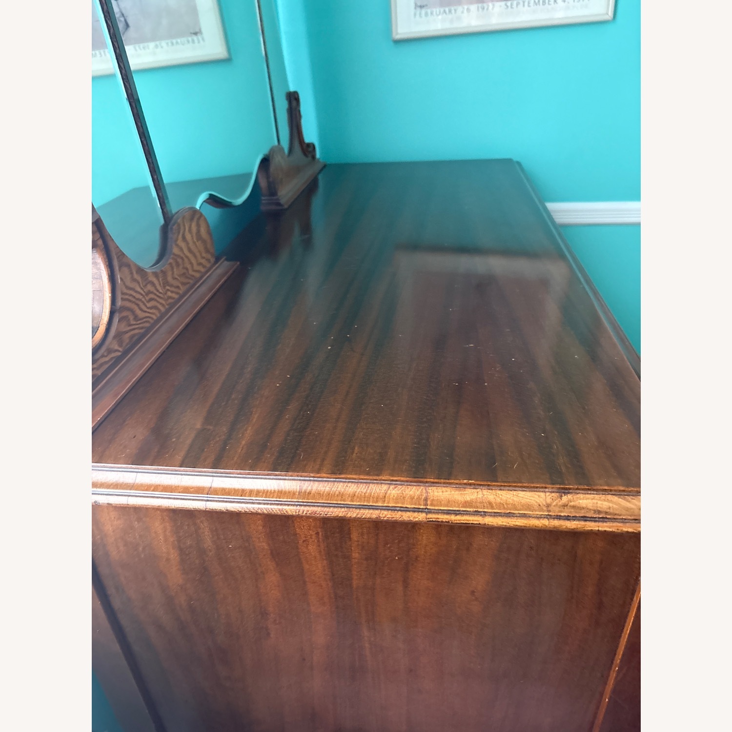 Vintage/Antique Dark Brown Wood Dresser - image-2