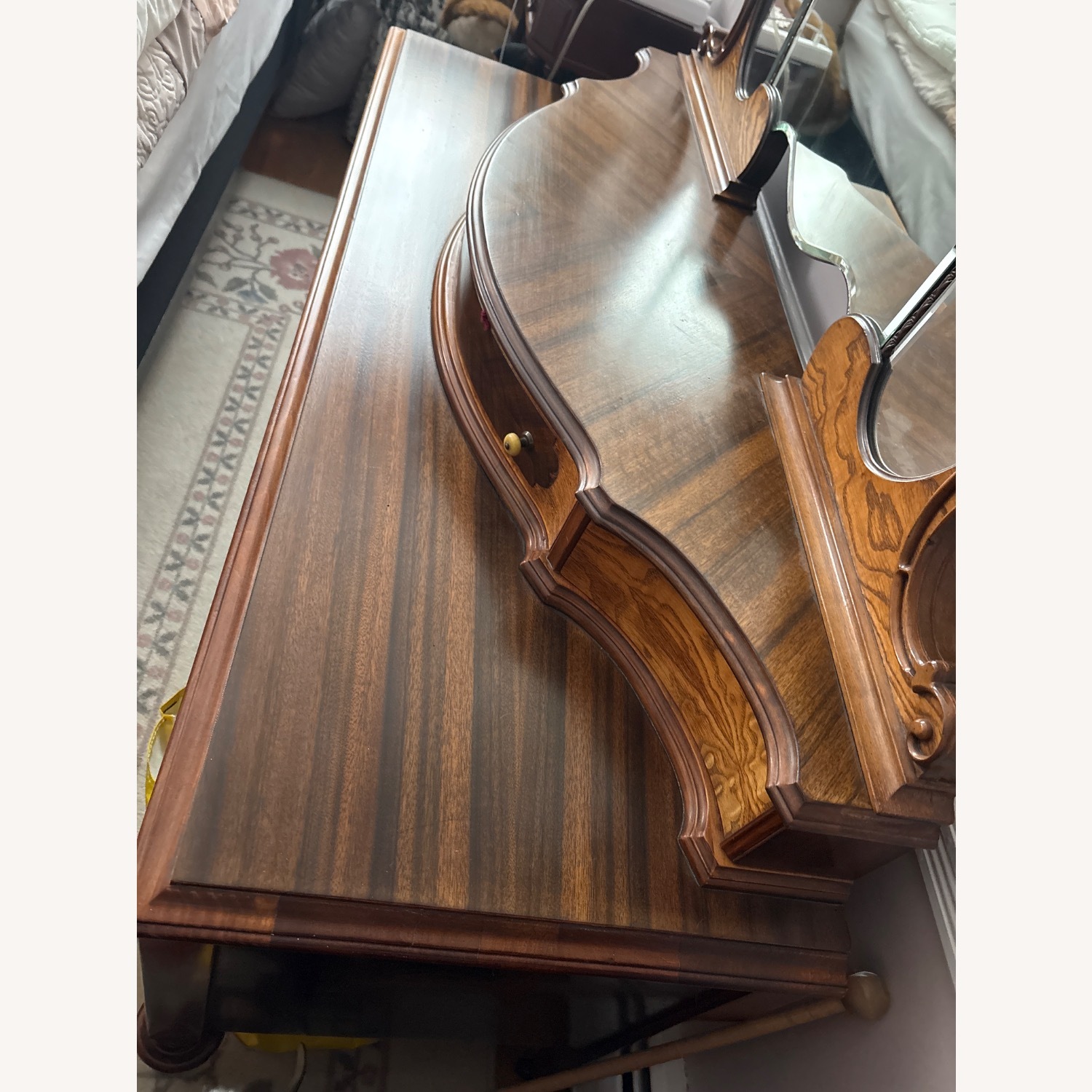 Vintage/Antique Dark Brown Wood Dresser - image-2