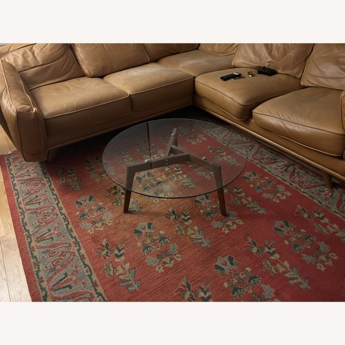 Used Article Clarus 31.5" Glass Coffee Table - Walnut for sale on AptDeco