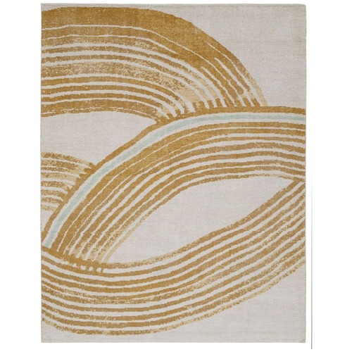 Used Nustory Crescent Rug Wool Area Rug & Rug Pad for sale on AptDeco
