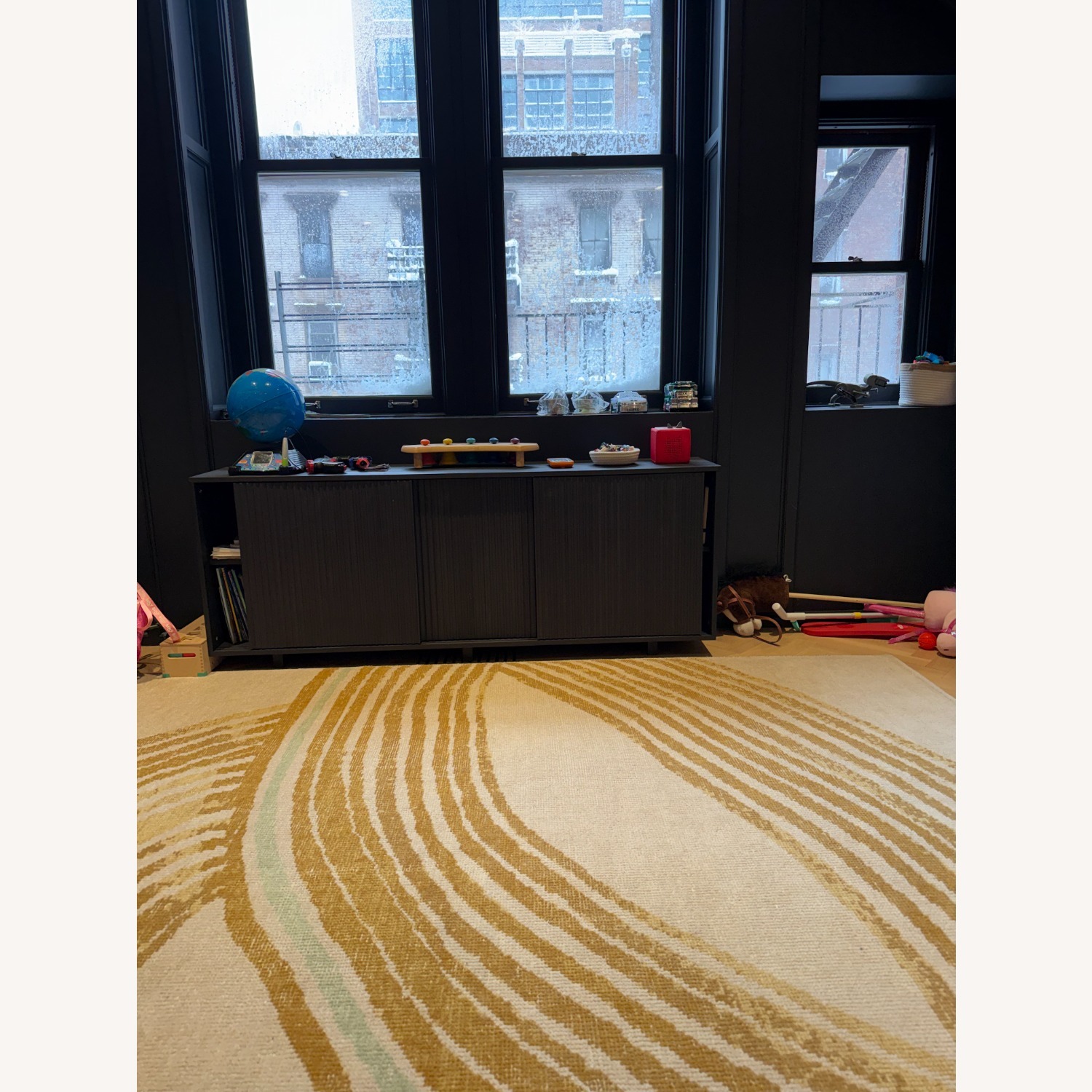 Nustory Crescent Rug Wool Area Rug & Rug Pad - image-2