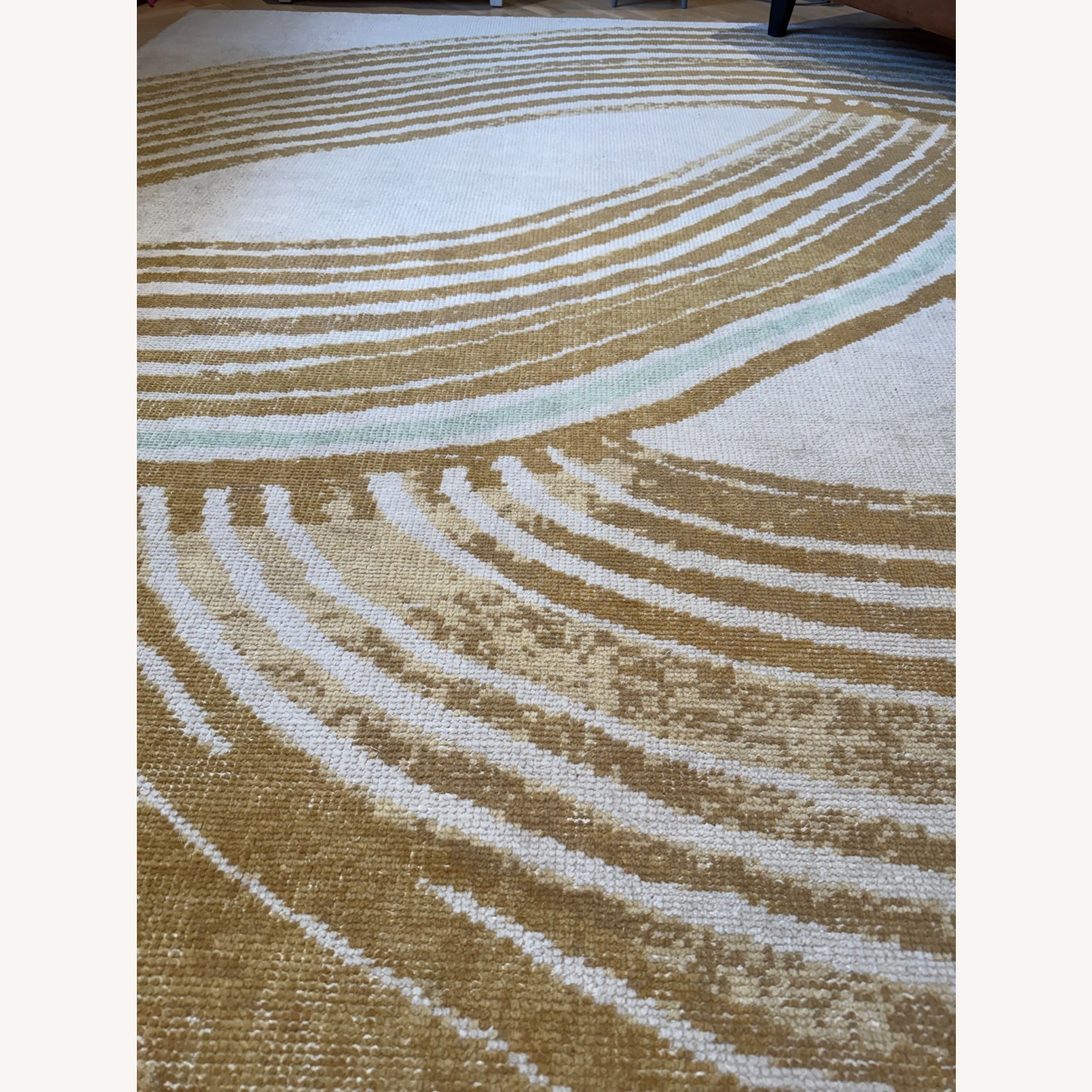 Nustory Crescent Rug Wool Area Rug & Rug Pad - image-1