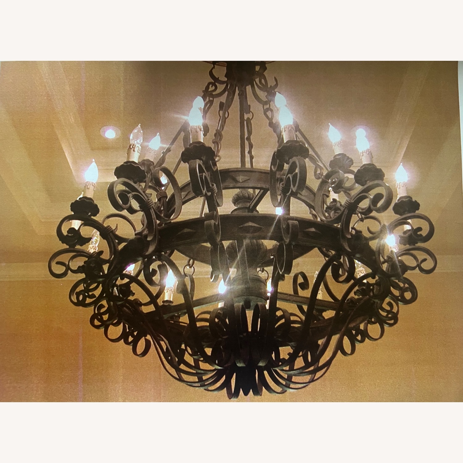 Tuscan Wrought Iron Chandelier - image-1