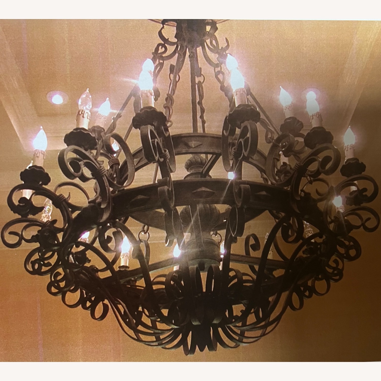 Tuscan Wrought Iron Chandelier - image-2