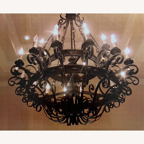 Used Tuscan Wrought Iron Chandelier for sale on AptDeco