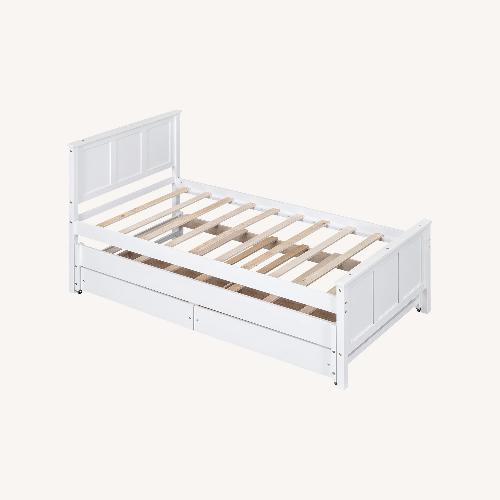 Used Twin Bed Trundle with Storage Drawers for sale on AptDeco