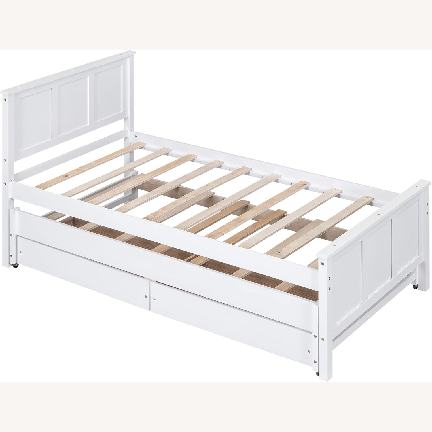 Twin Bed Trundle with Storage Drawers - image-0