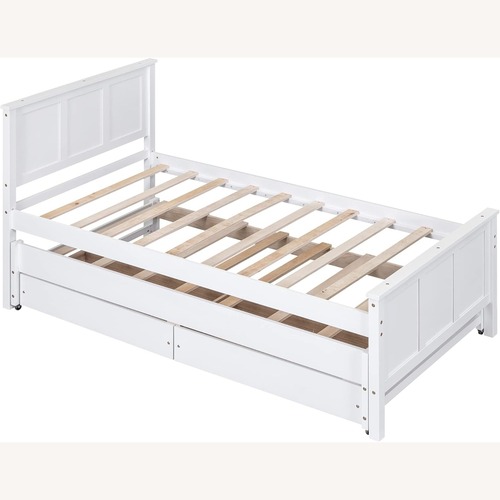 Used Twin Bed Trundle with Storage Drawers for sale on AptDeco