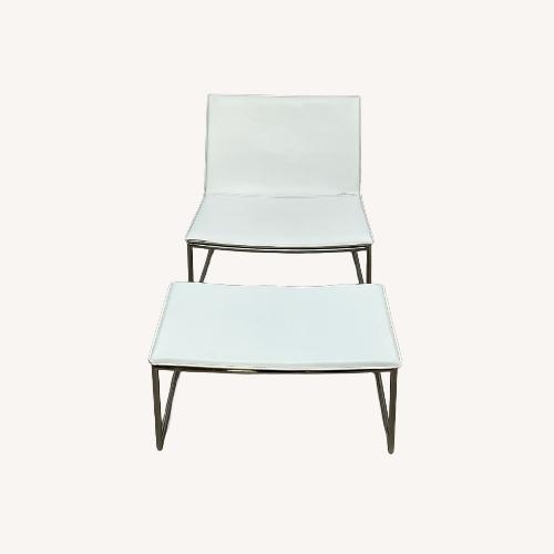 Used CB2 Triumph Lounge Chair & Ottoman for sale on AptDeco