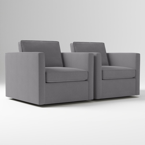 Used West Elm Harris Swivel Chairs (Set of 2) for sale on AptDeco