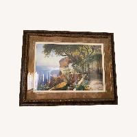 Vintage/Antique Dark Brown Wood Wall Art