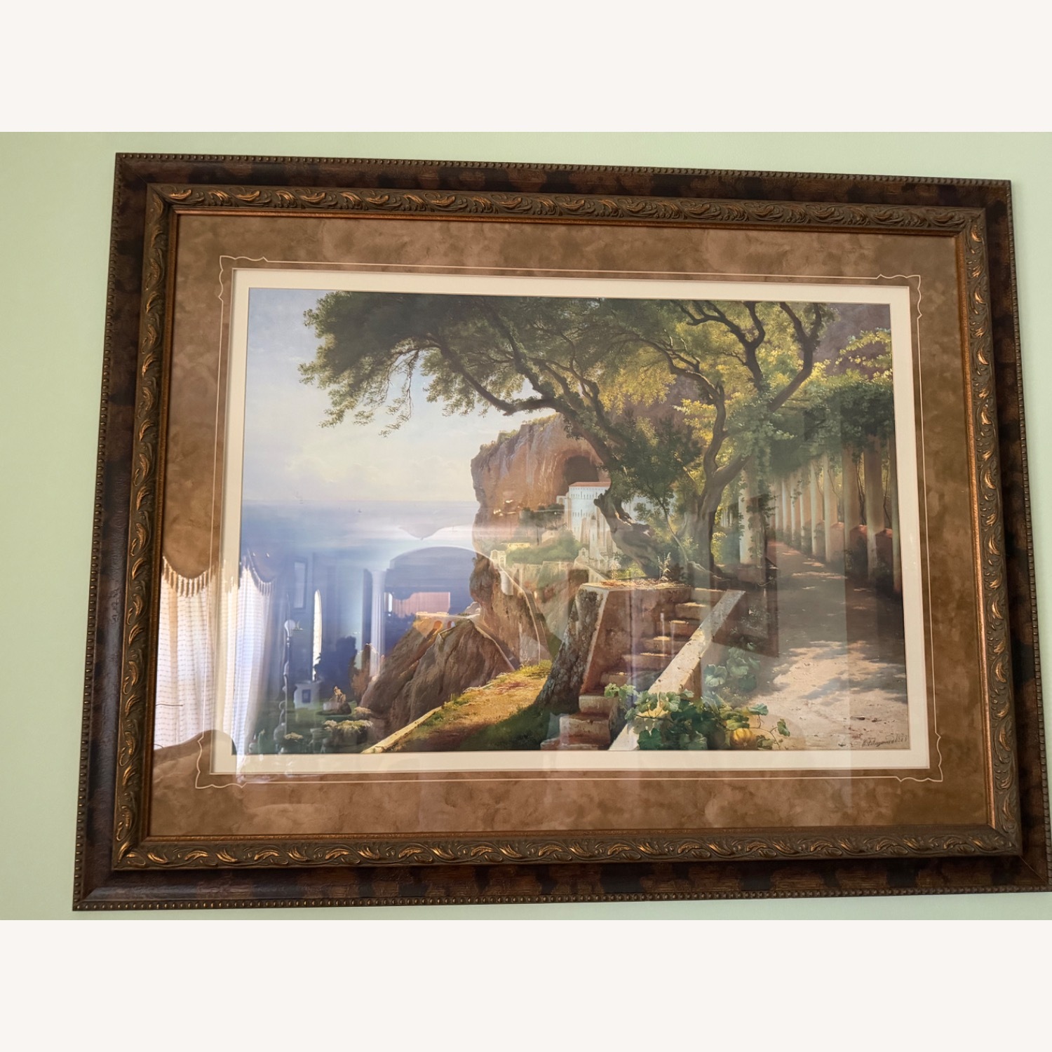 Vintage/Antique Dark Brown Wood Wall Art - image-0