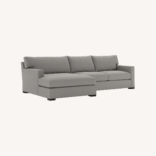 Used Crate & Barrel Axis Light Gray 2 Piece Sectional for sale on AptDeco