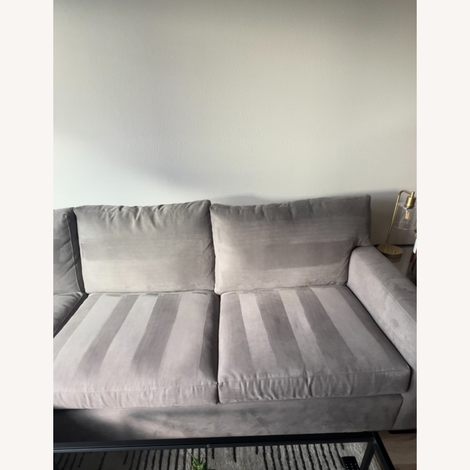 Crate & Barrel Axis Light Gray 2 Piece Sectional - image-1