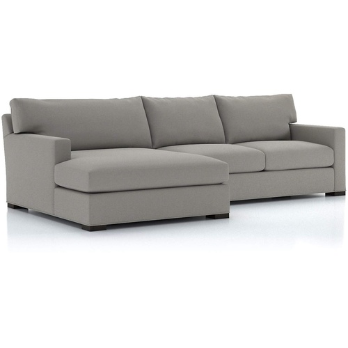 Used Crate & Barrel Axis Light Gray 2 Piece Sectional for sale on AptDeco