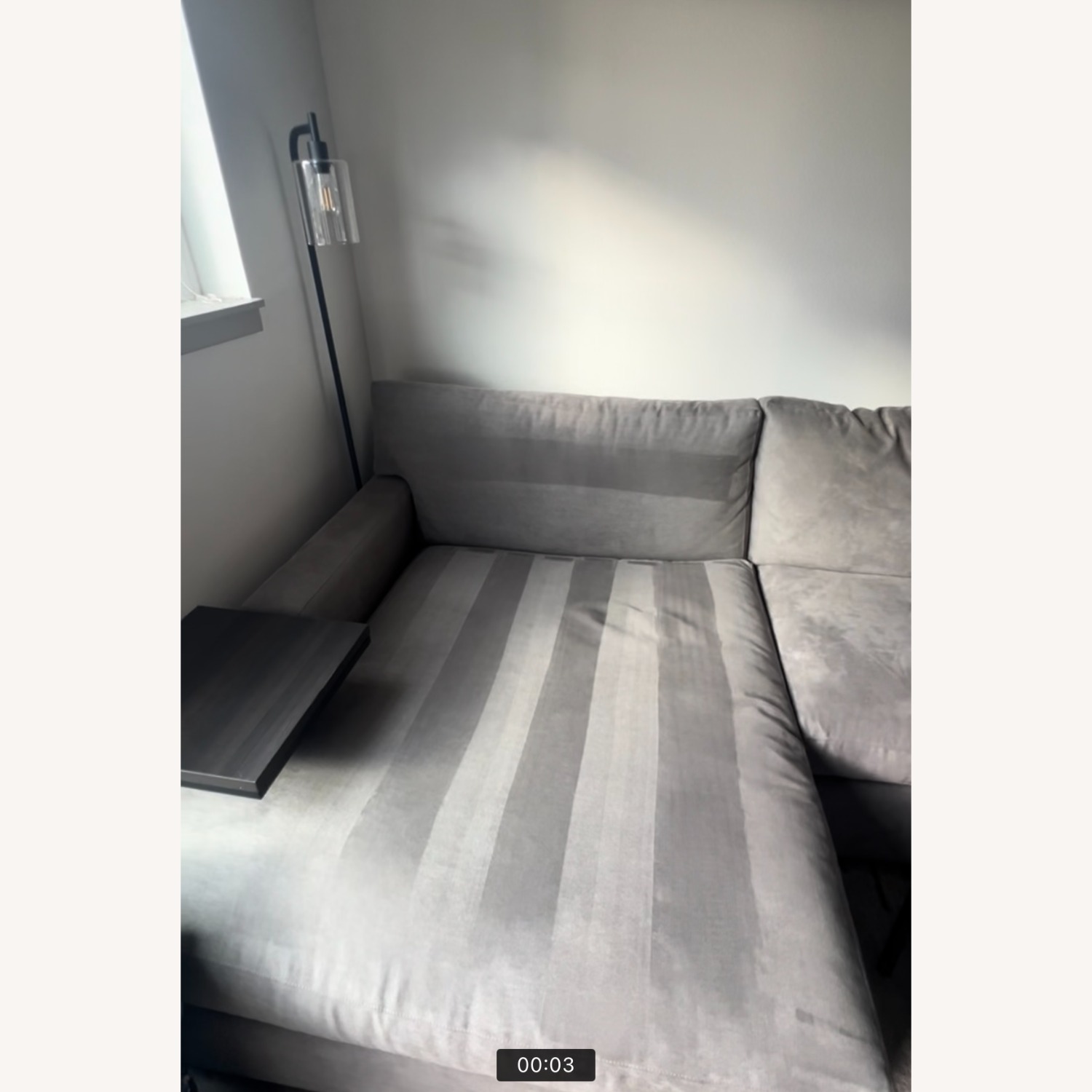 Crate & Barrel Axis Light Gray 2 Piece Sectional - image-2