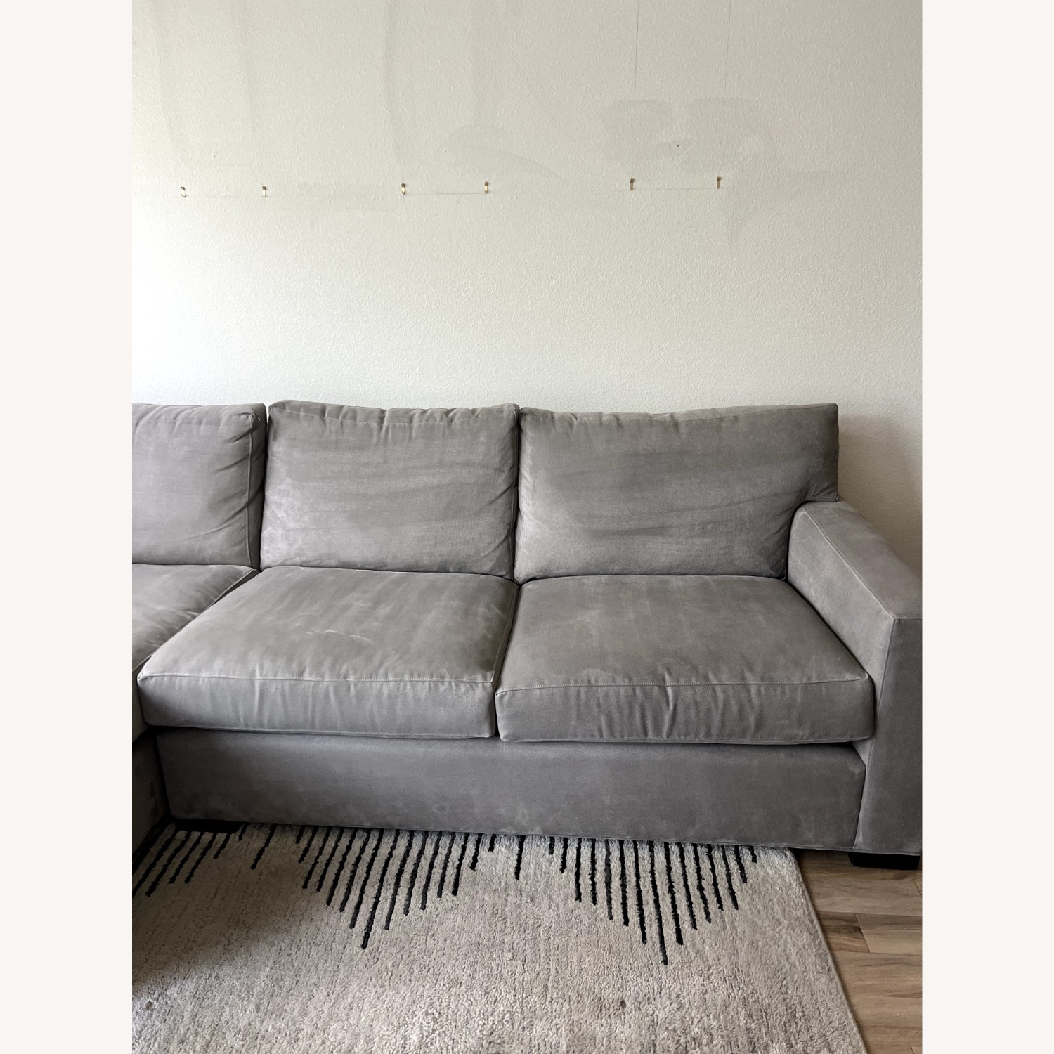 Crate & Barrel Axis Light Gray 2 Piece Sectional - image-6