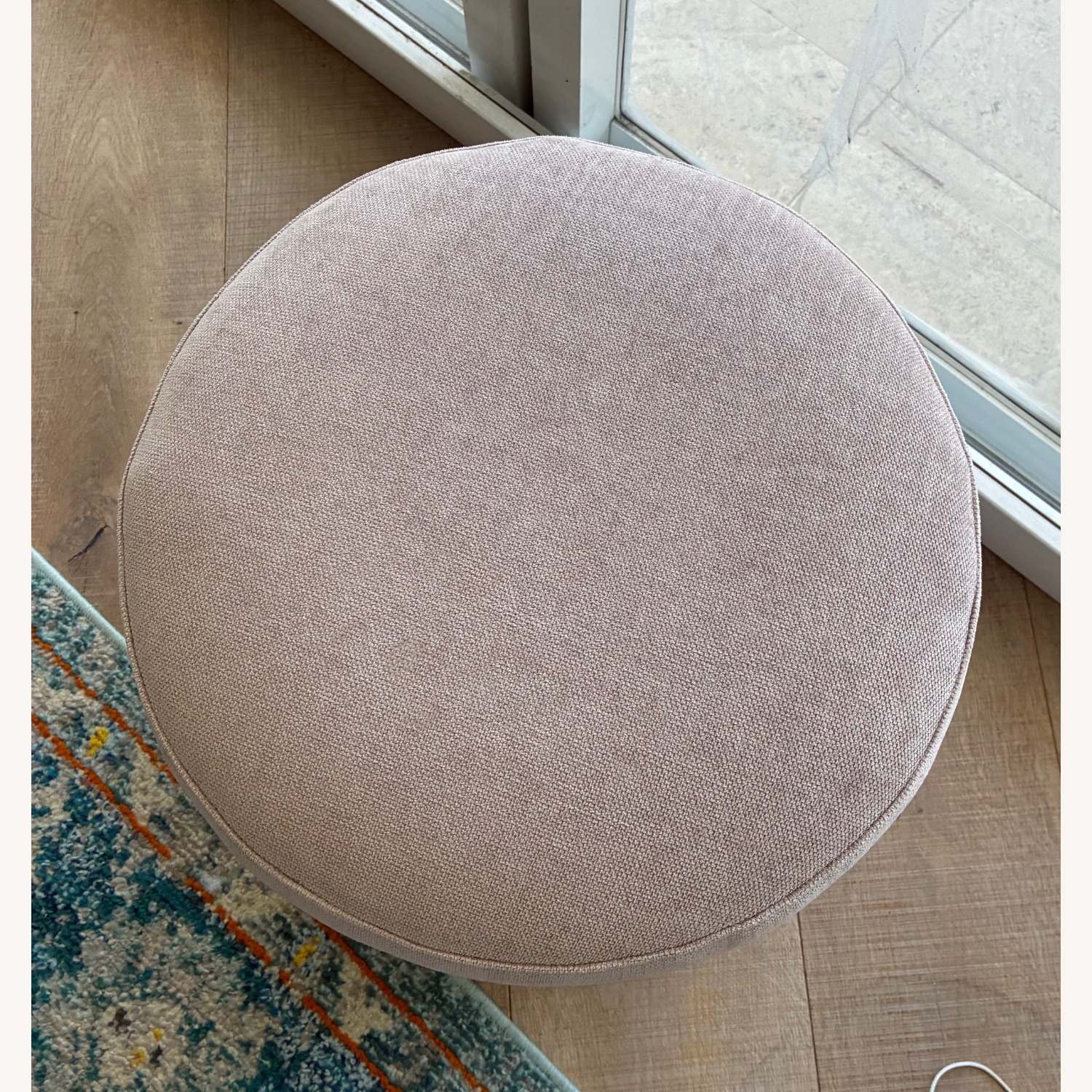 West Elm Auburn Pink Ottoman - image-4