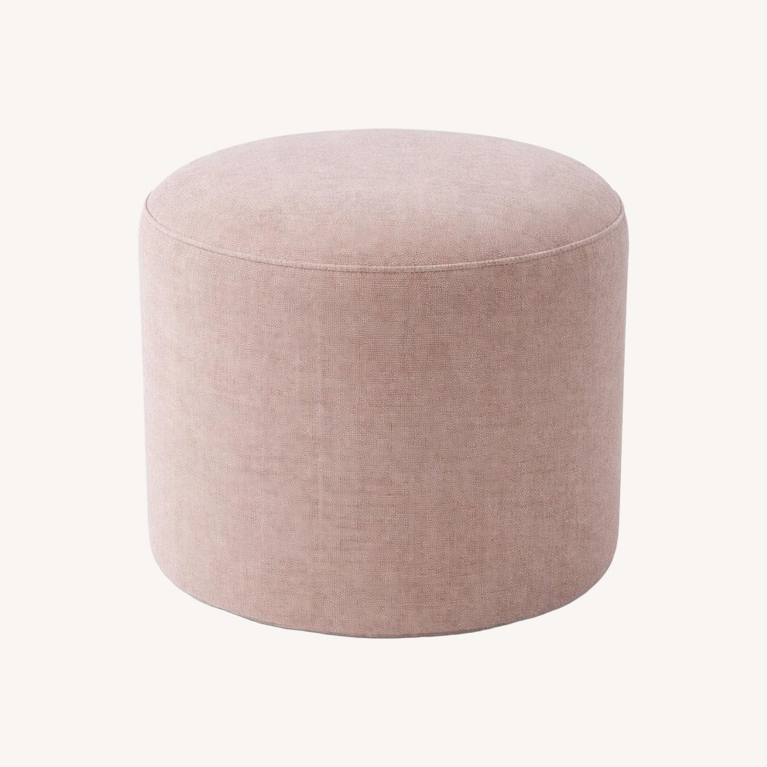 West Elm Auburn Pink Ottoman - image-0