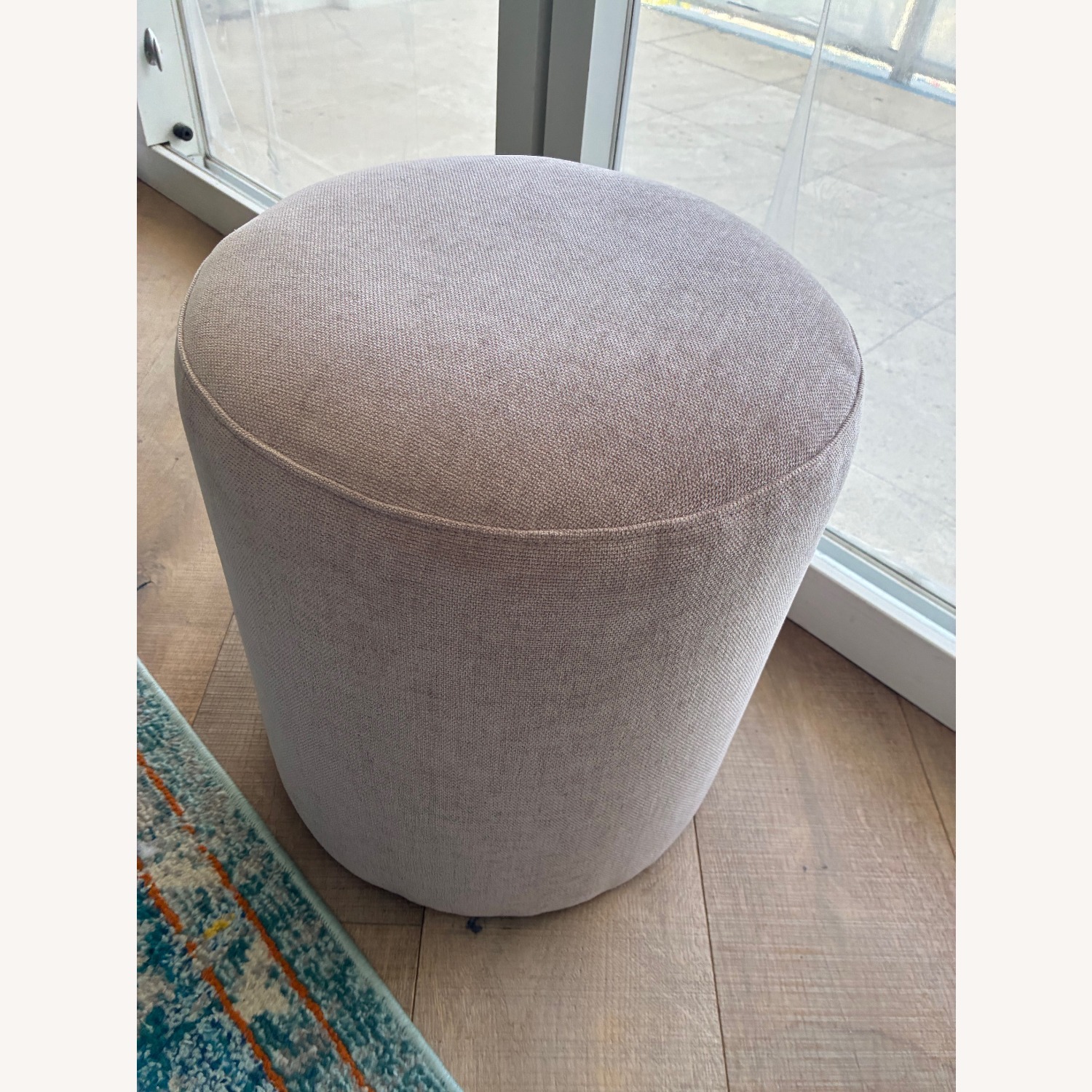 West Elm Auburn Pink Ottoman - image-3
