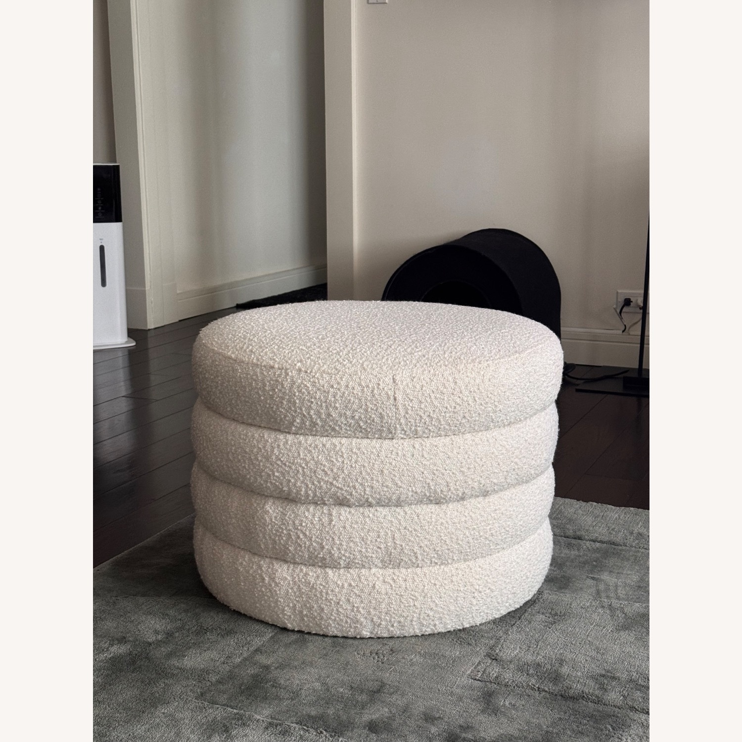 Wayfair Ashyiah White Boucle Stool - image-1