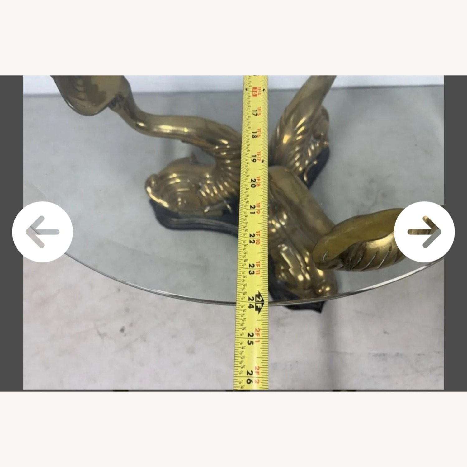 Vintage/Antique Finds Coffe Table Koi Fish Brass  - image-6